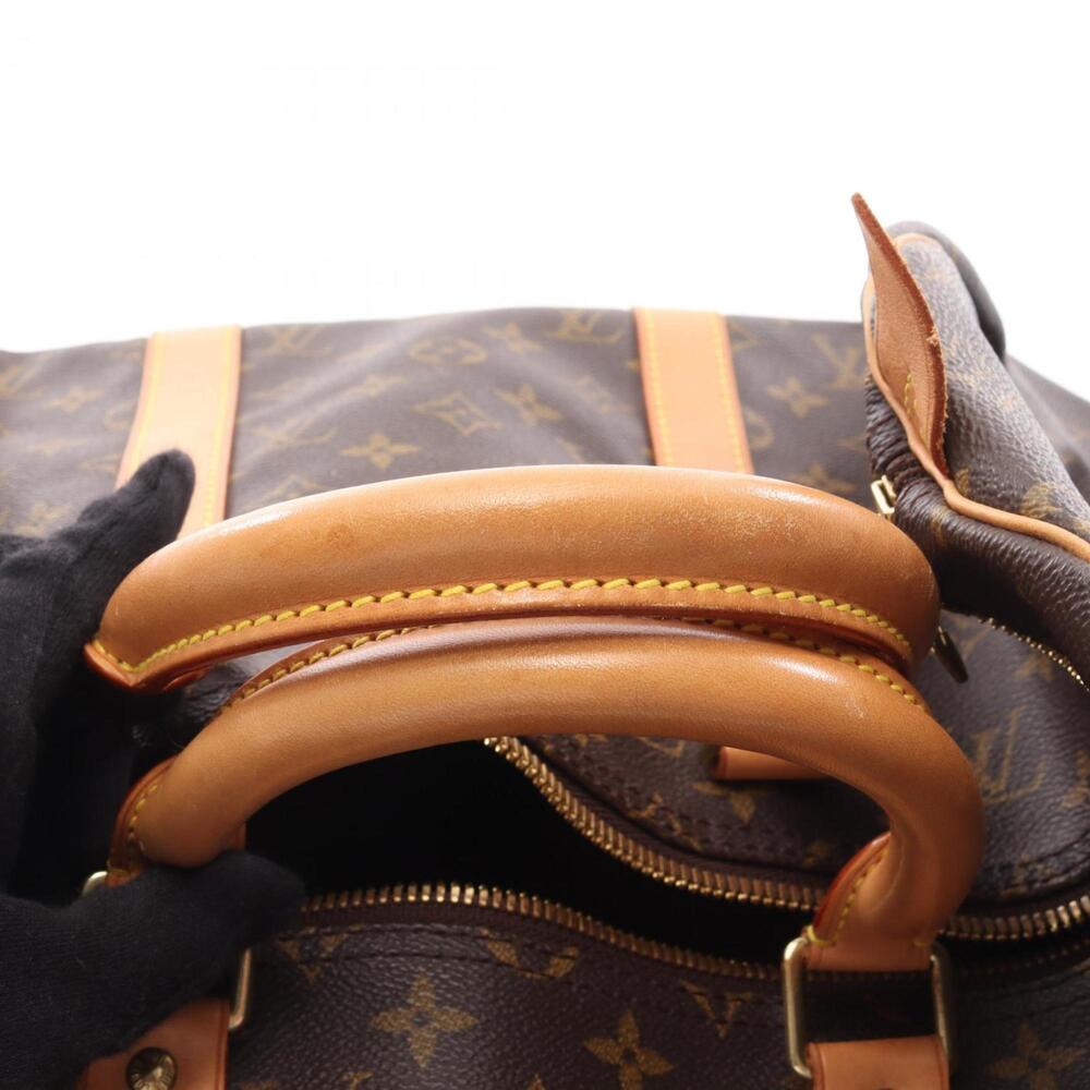 LOUIS VUITTON Brown Monogram Leather Keepall 50 Boston Bag - Picture 9 of 11